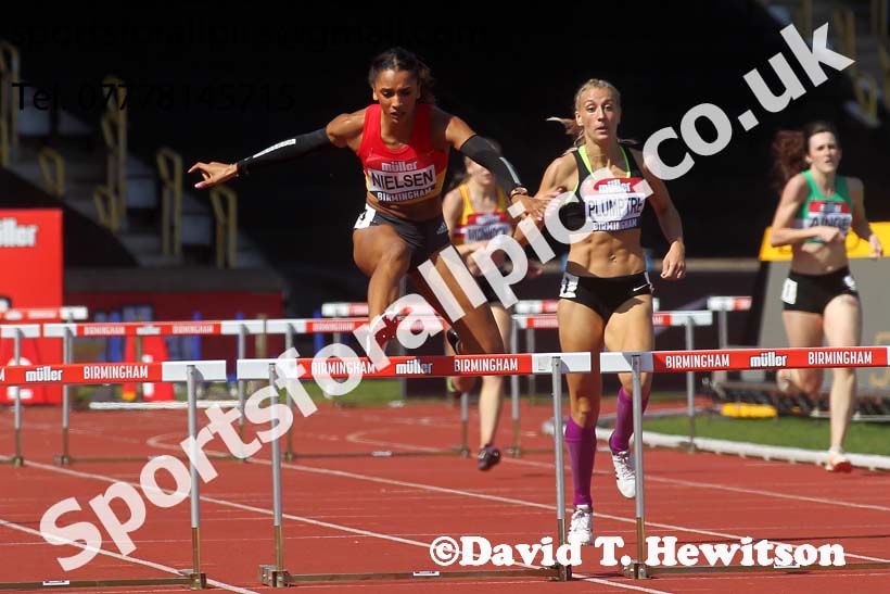 Womens 100 metres hurdles, 2019 Muller British Championships, Alexander Stadium, Birmingham. Photo: David T. Hewitson/Sports for All Pics